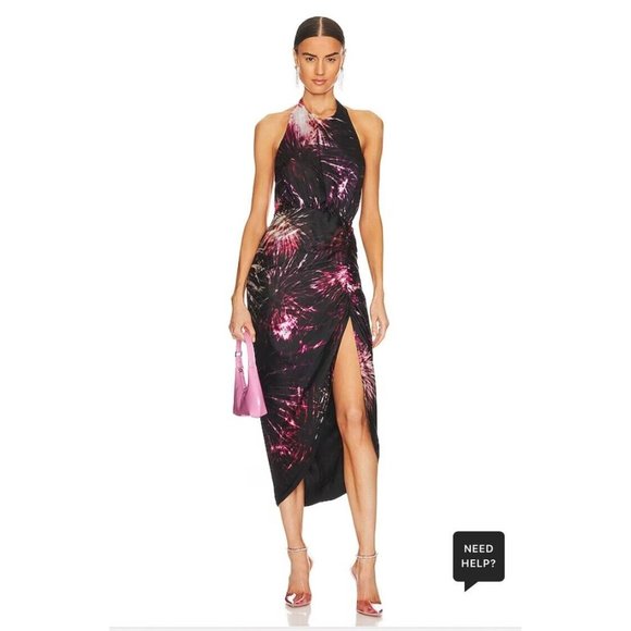 ITMFL Kayla Dress Multicolor Midi Low Back - Picture 1 of 3